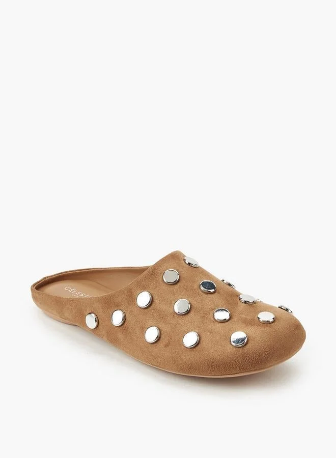 Celeste Women Studded Slip-On Mules