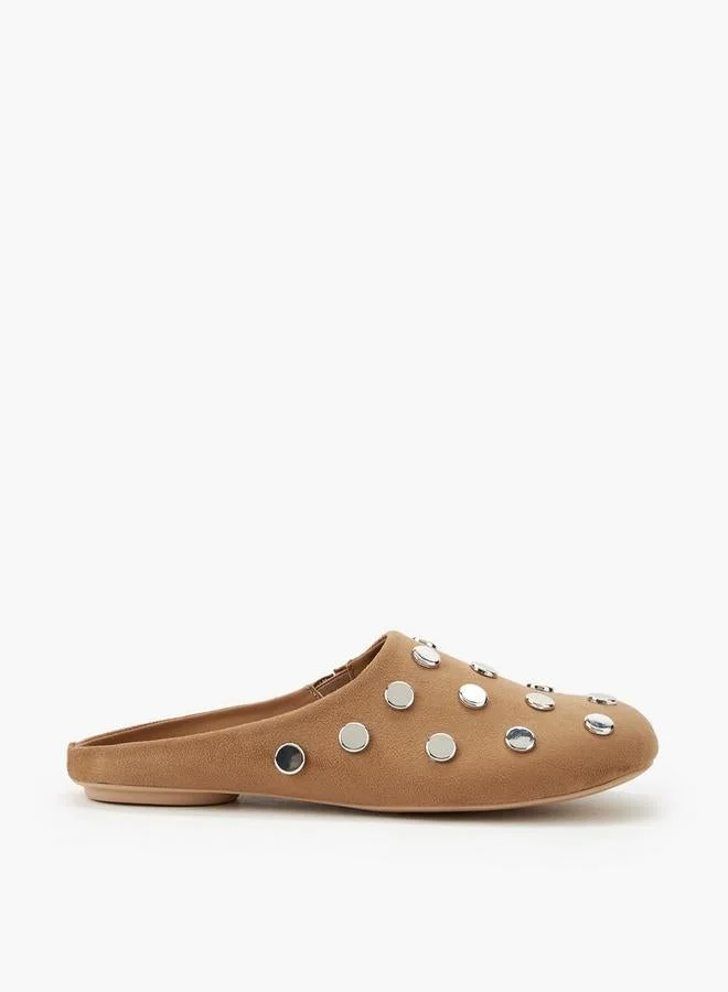 Women Studded Slip-On Mules