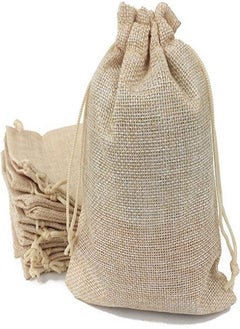 E COMMERCE  BAG Natural Linen Burlap Gift Bags for Jewelry Sacks Candy Chocolate Birthday and shower Party Anniversaries Gift Bags 20 Pcs  - Image 1