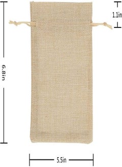 E COMMERCE  BAG Natural Linen Burlap Gift Bags for Jewelry Sacks Candy Chocolate Birthday and shower Party Anniversaries Gift Bags 20 Pcs  - Image 2