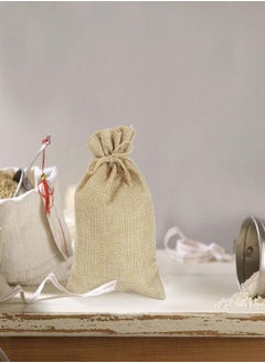 E COMMERCE  BAG Natural Linen Burlap Gift Bags for Jewelry Sacks Candy Chocolate Birthday and shower Party Anniversaries Gift Bags 20 Pcs  - Image 5