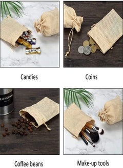 E COMMERCE  BAG Natural Linen Burlap Gift Bags for Jewelry Sacks Candy Chocolate Birthday and shower Party Anniversaries Gift Bags 20 Pcs  - Image 4