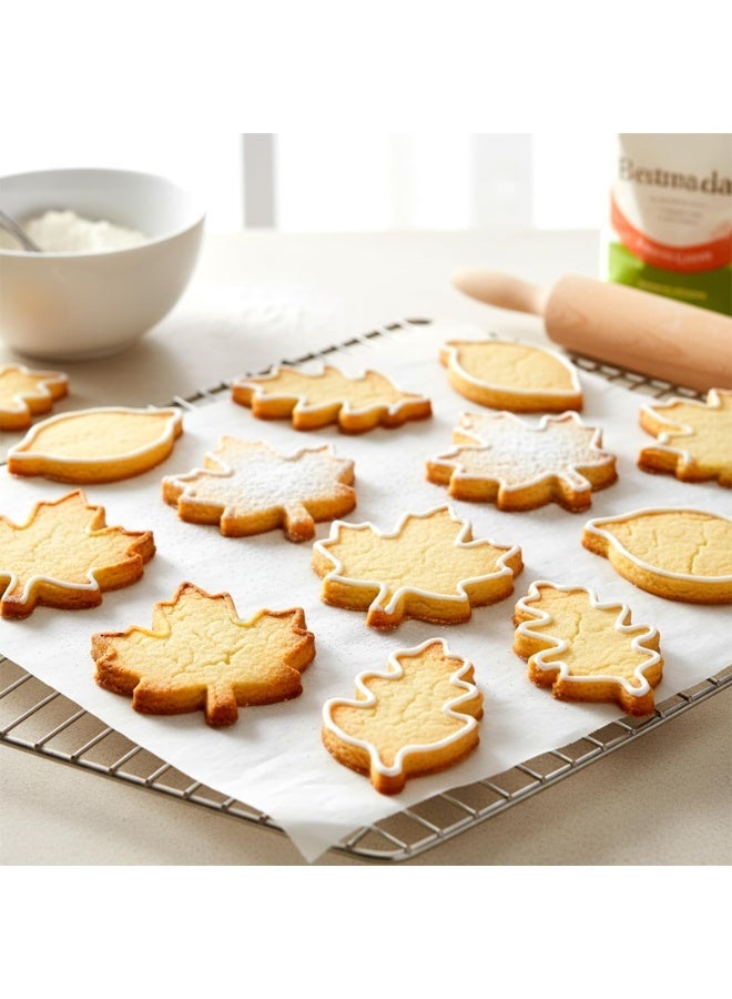 4Pcs Stainless Steel Leaf Cookie Cutter Set, Maple & Oak Shapes Biscuit, DIY Baking Tool for Holiday Birthday Party Decor - Image 4