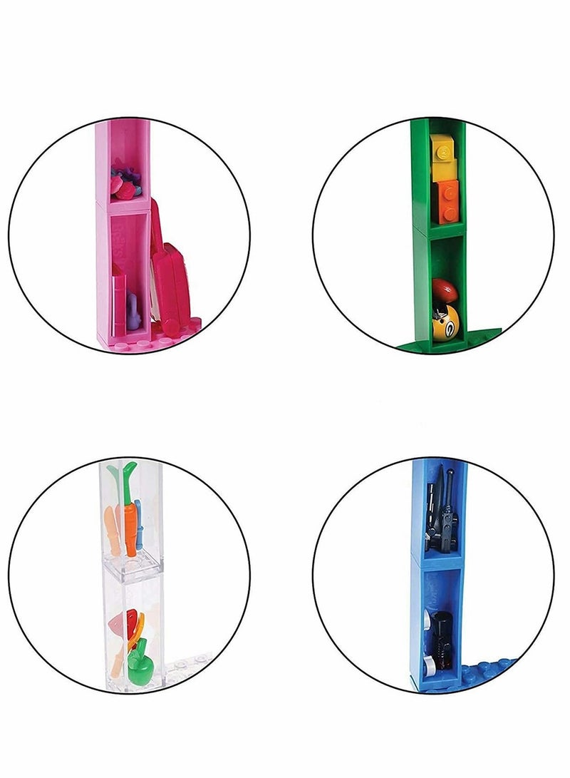 Building Baseplates for Building Bricks, 4-Pack Compatible with Major Brands, Stackable Bases for Kids and Adults - Green, Red, Blue, Yellow - Image 4