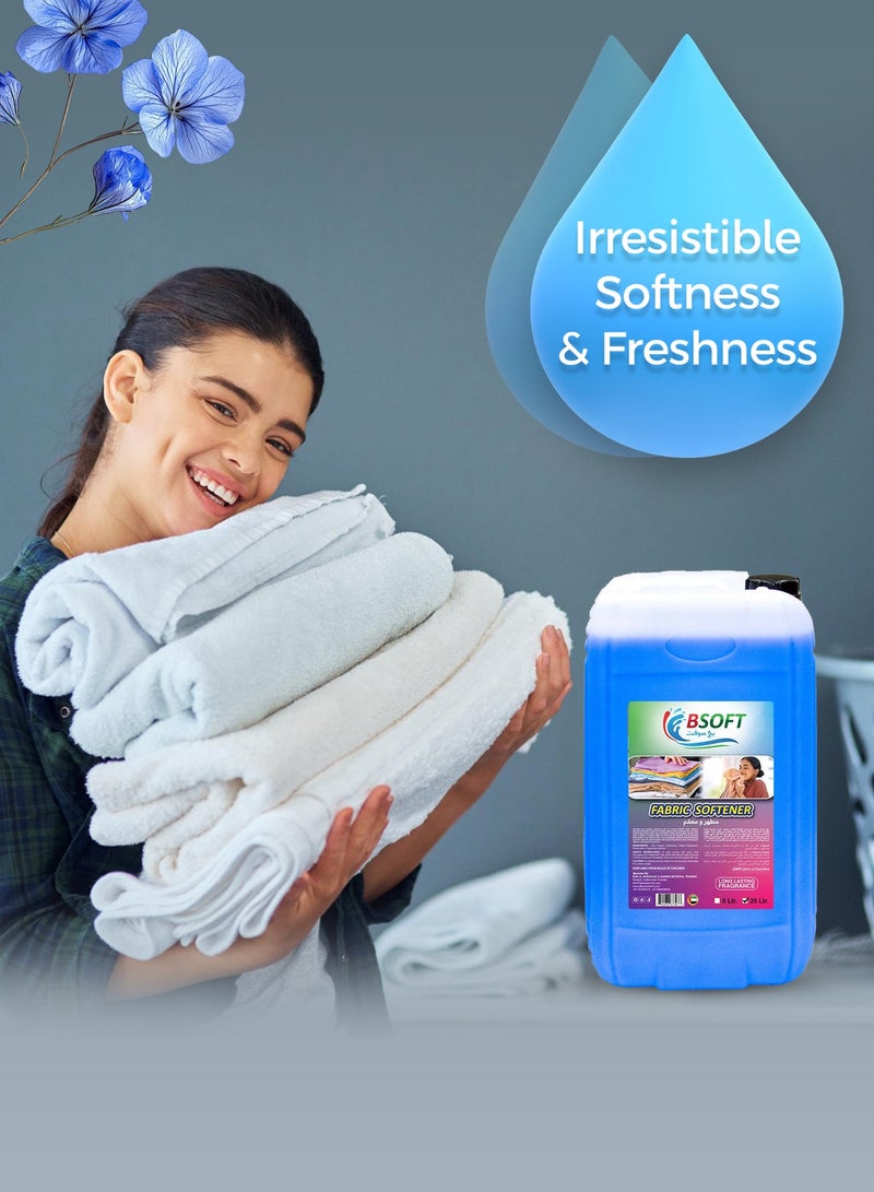 BSOFT Fabric Softener – 25 Liters of Unbeatable Long-Lasting Freshness in Serene Blue - Image 3