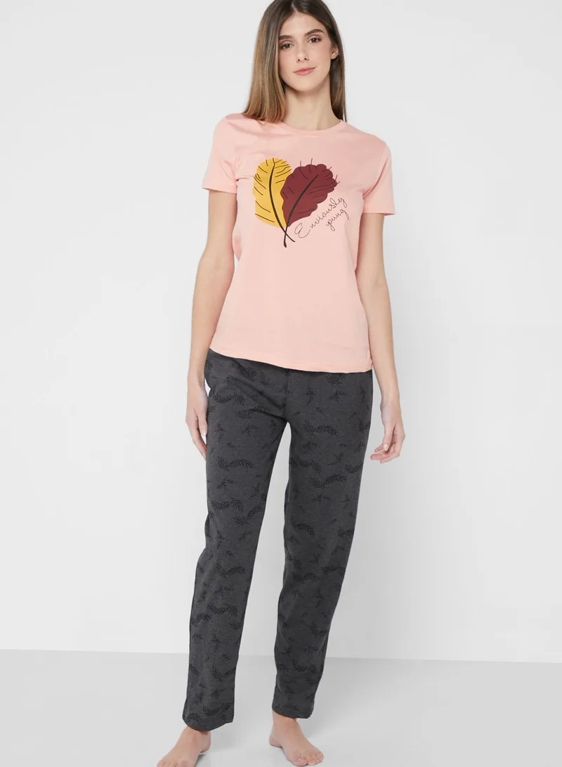 Ginger Printed Pyjama Set