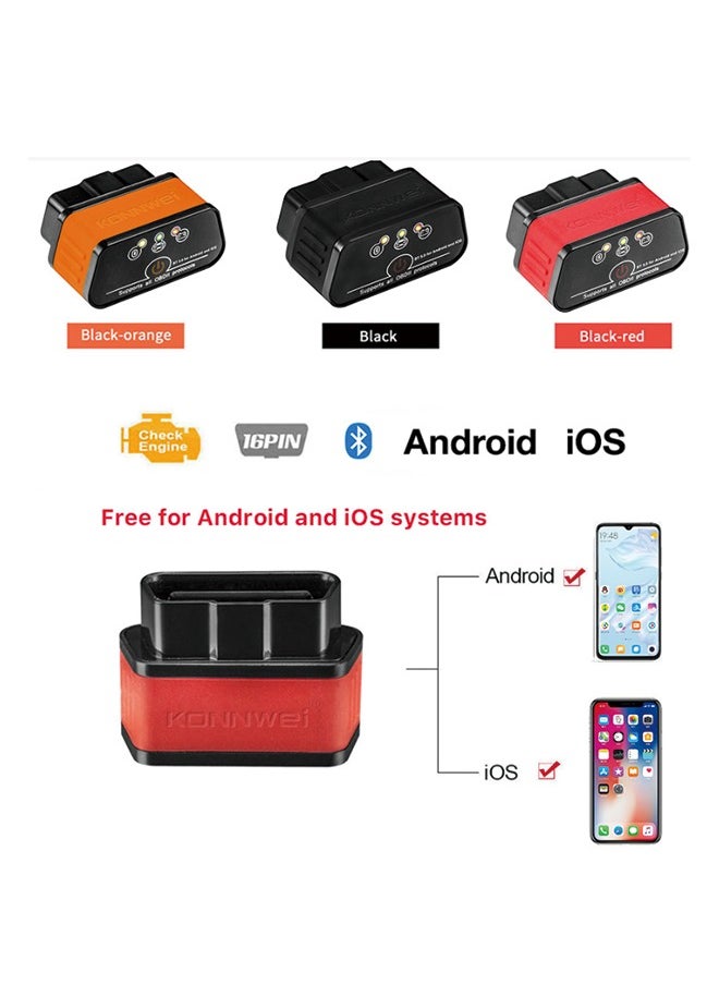 كونوي KW903 BT 5.0 Wireless Obd-II أدوات المسح التشخيصي للسيارات كاشف السيارة فاحص الماسح الضوئي لنظام IOS وأندرويد  - Image 4