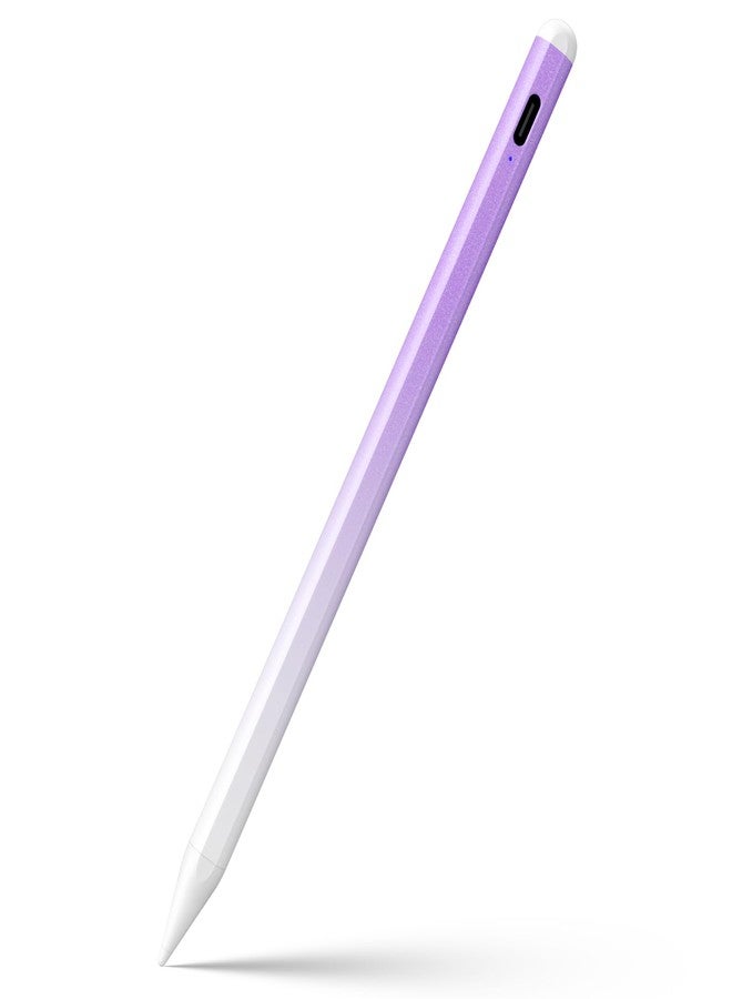 JAMJAKE Stylus Pen for iPad 6th-11th Generation-2X Fast Charge Active Pencil Compatible with 2018-2025 Apple iPad Pro 11"/12.9"/M4, iPad Air 3/4/5/M2/M3,iPad mini 5/6 Gen-Gradient White Purple - Image 1