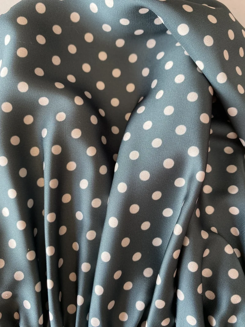 بيستور Green Polka Dot Satin Bonnet and Buckle Set for Curly Hair