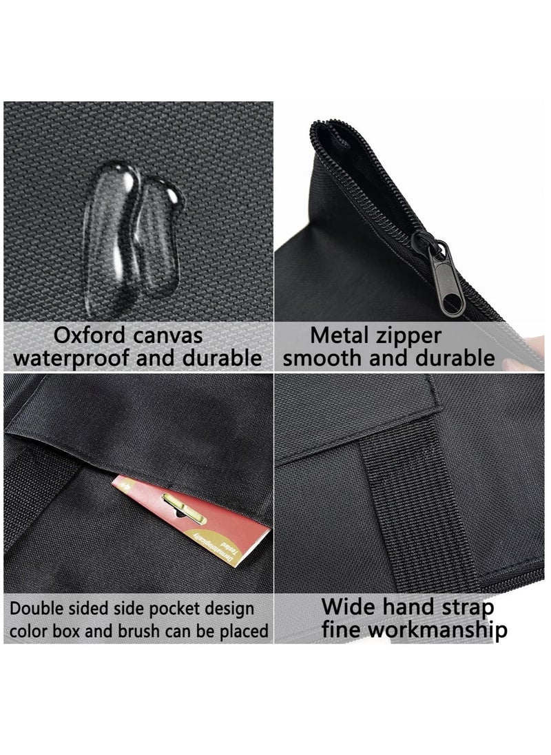 Excefore A2 Waterproof Artist Portfolio Case, Canvas Art Portfolio Carrying Bag Waterproof Drawing Board Bag, A2 Art Folder with Shoulder Strap for Artwork Painting 25.4 x21.3 inch  - Image 3
