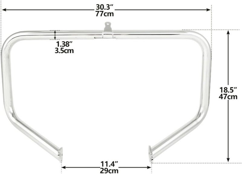 Wivplex 1.38in Chrome Engine Guard for Harley Motorcycles - Image 2