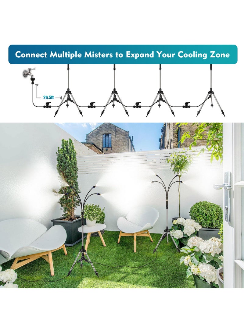 Generic - Standing Misters for Patio, Adjustable Height 4.1 FT Stand Misting System for Outdoor Cooling, Portable Stand Mister for Water Mist Playing, Patio Cooling, Backyard, and Porch - Image 1