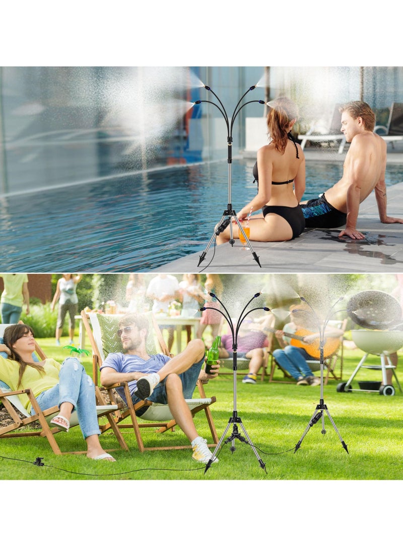 Generic - Standing Misters for Patio, Adjustable Height 4.1 FT Stand Misting System for Outdoor Cooling, Portable Stand Mister for Water Mist Playing, Patio Cooling, Backyard, and Porch - Image 1
