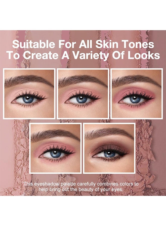 MYHO Microscopic Carvings Outline Five-Color Eyeshadow Palette, Neutral Nude Brown Eyeshadow Palette Makeup, 5 Colors Velvety Matte Finish, Romantic Peach Mauve Eye Shadows, Natural Everyday to Eye Makeup Looks, for Brown Eyes Long Lasting Naturing-Looking 04 - Image 4