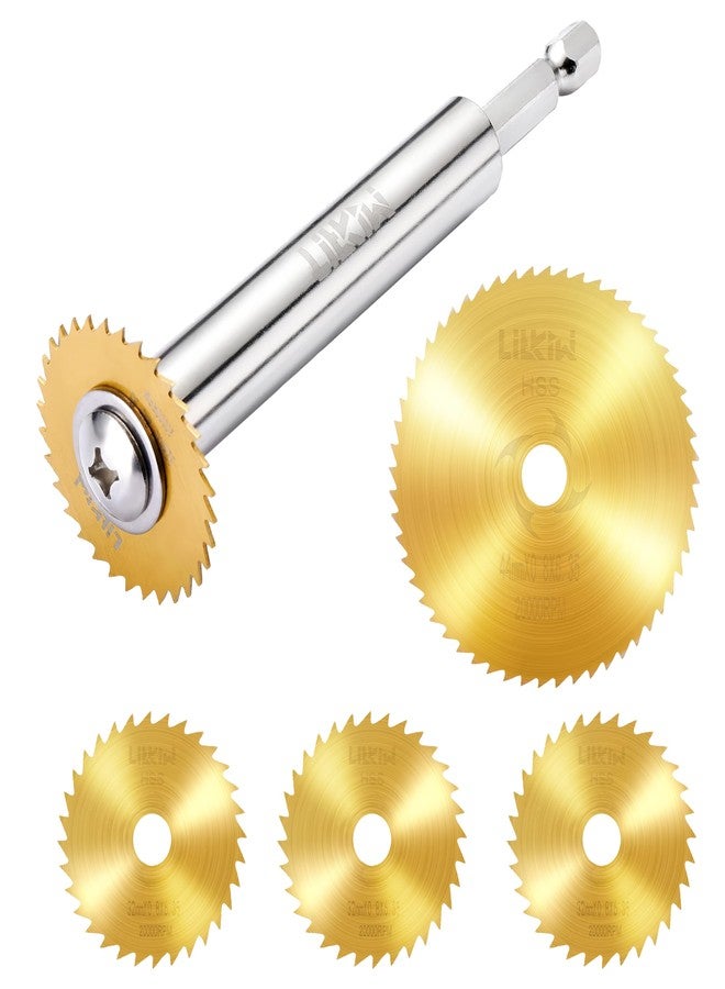 LitKiwi قاطع داخلي لأنابيب PVC من LitKiwi (4 قطع من شفرات المنشار المطلية بالتيتانيوم) مع ساق سداسية 1/4 بوصة، قاطع داخلي لأنابيب ABS البلاستيكية الداخلية، قطر 1-1/4 بوصة و1-3/4 بوصة أو أكبر - Image 1