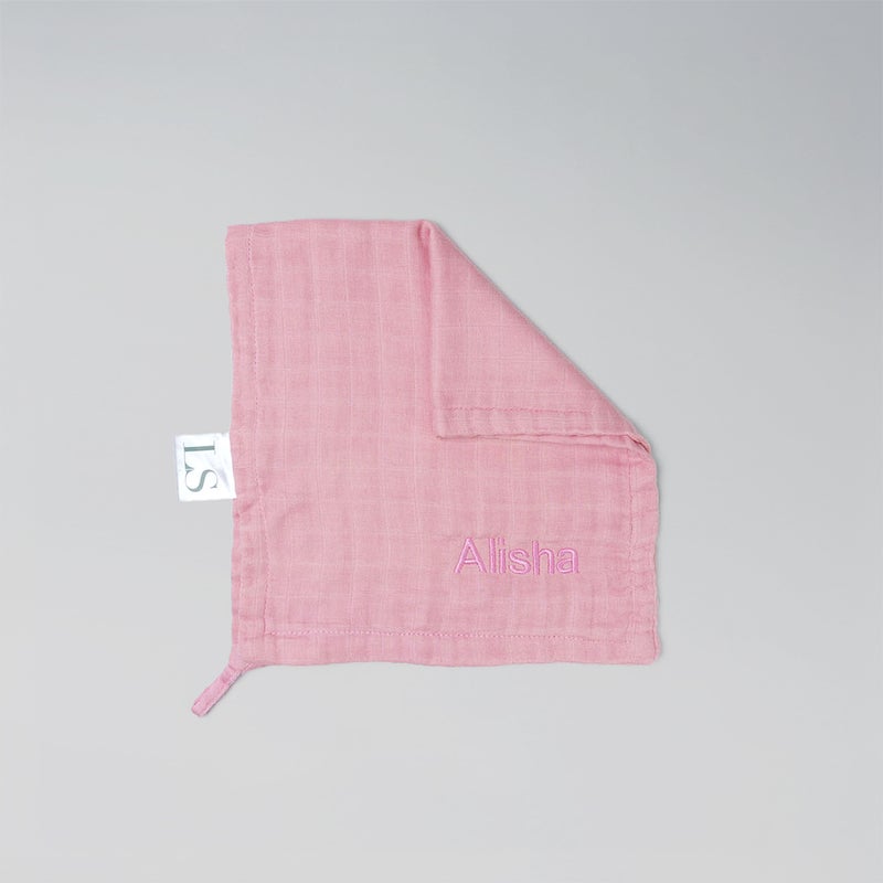 Lovingly Signed Personalized Bamboo Muslin Cloths - Pink (Pack of 3) - Image 1