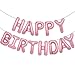 Accevo Pink Happy Birthday Banner 16 Inch Foil Letters Balloons Happy Birthday Balloon for Kids Child Adults Boys Girls Birthday Decorations Happy Birthday Sign - Image 2