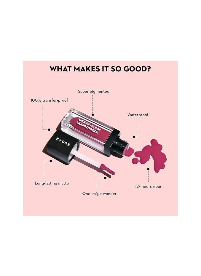 SUGAR - SUGAR Cosmetics Smudge Me Not Liquid Lipstick 09 Suave Mauve (Mauve), 4.5 ml - Image 1