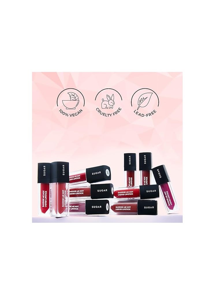 SUGAR - SUGAR Cosmetics Smudge Me Not Liquid Lipstick 09 Suave Mauve (Mauve), 4.5 ml - Image 1