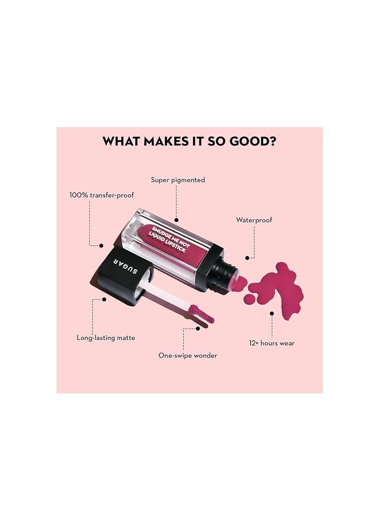 SUGAR - SUGAR Cosmetics Smudge Me Not Liquid Lipstick 09 Suave Mauve (Mauve), 4.5 ml - Image 1