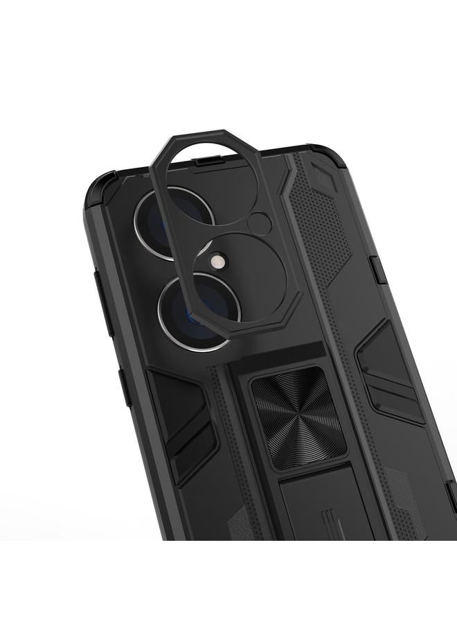 اس-توب جراب لهاتف Huawei P50 Supersonic مصنوع من مادة PC + TPU ومضاد للصدمات مع حامل - Image 4