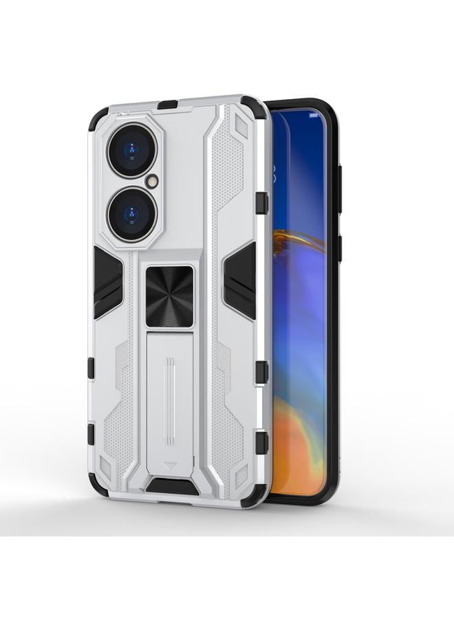 اس-توب جراب لهاتف Huawei P50 Supersonic مصنوع من مادة PC + TPU ومضاد للصدمات مع حامل - Image 1