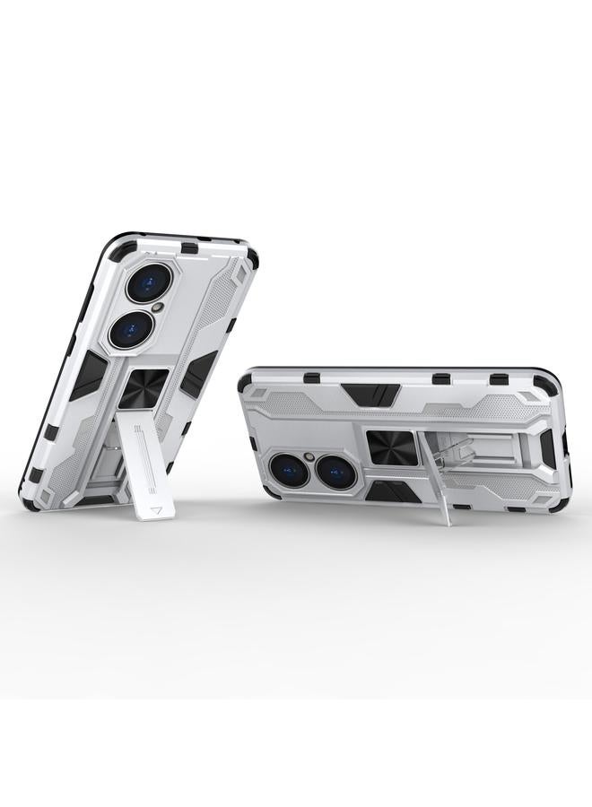 اس-توب جراب لهاتف Huawei P50 Supersonic مصنوع من مادة PC + TPU ومضاد للصدمات مع حامل - Image 5