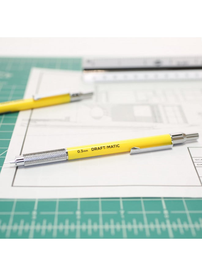Alvin ALVIN DM03 Draft-Matic Mechanical Pencil, 0.3mm, Stainless Steel Drawing and Design Tool for Students and Professionals, Great for Drafting, Architecture, Engineering, and Art 