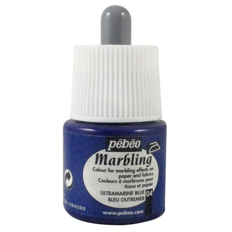 Pebeo Marbling Colour - 45 ml Bottle - Ultramarine Blue (04) - Image 1