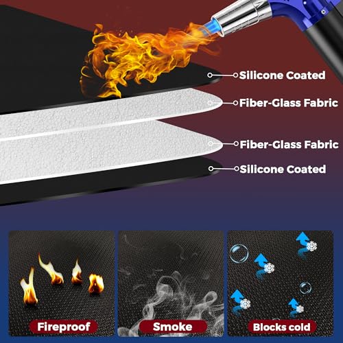 NABOWAN Magnetic Fireplace Cover Easy Install - Indoor Fireplace Blanket to Block Cold Air Reduce Energy Costs, Fireplace Draft Stopper with Full Frame Hook & Loop and Built-in Magnets (32 x 39 Inch) - Image 4