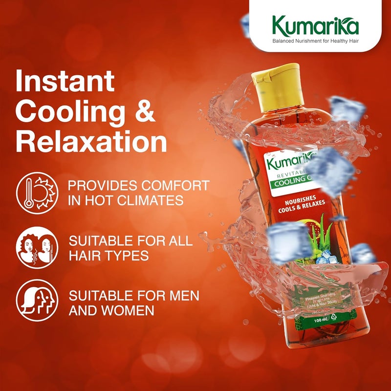 Kumarika Revitalize Cooling Oil 100 ml - Nourishes, Cools & Relaxes - Image 4