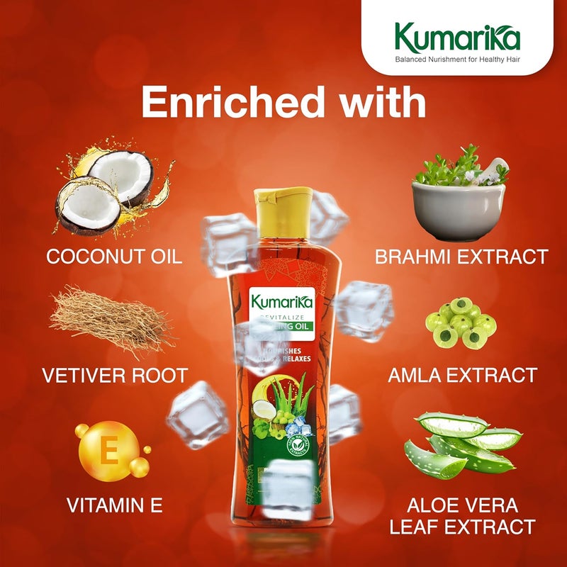 Kumarika Revitalize Cooling Oil 100 ml - Nourishes, Cools & Relaxes - Image 5