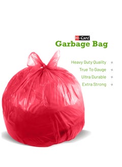 Hi Care (Pack of 100 Bags)  Garbage Bag Red 80x110cm 30 Micron Heavy Duty Oxo Biodegradable Plastic Bag Large Trash Bags Dustbin Bags Waste Bag Office Bag Strong And Durable Bin Bag Garbage Bag Large  - Image 4