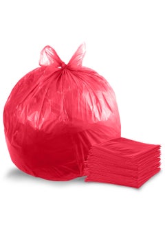 Hi Care (Pack of 100 Bags)  Garbage Bag Red 80x110cm 30 Micron Heavy Duty Oxo Biodegradable Plastic Bag Large Trash Bags Dustbin Bags Waste Bag Office Bag Strong And Durable Bin Bag Garbage Bag Large  - Image 1