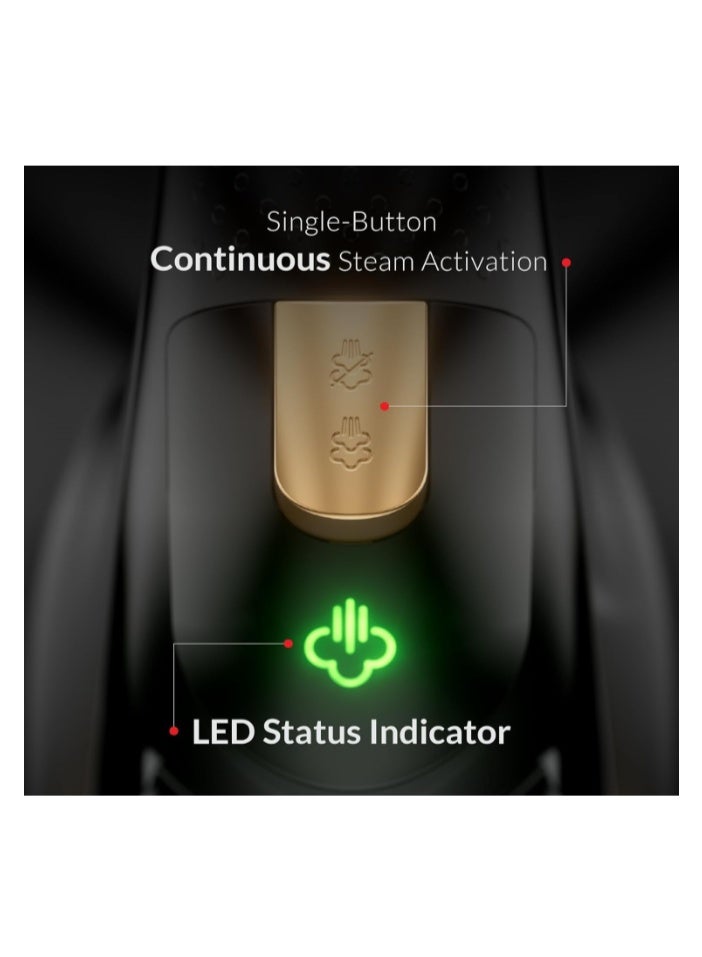 Feller Germany Vanguard Series Steam Iron, 2600W, Prime Gold Ceramic Double Sole Plate with Anti Calc, Auto Shut off, TrueTemp, Easy One Button Steam, SI260, 2Y Guarantee-UAE Version - Image 3