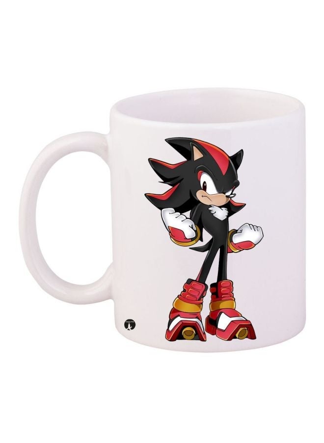 RYN Cartoon Printed Coffee Mug White/Black/Red 11ounce