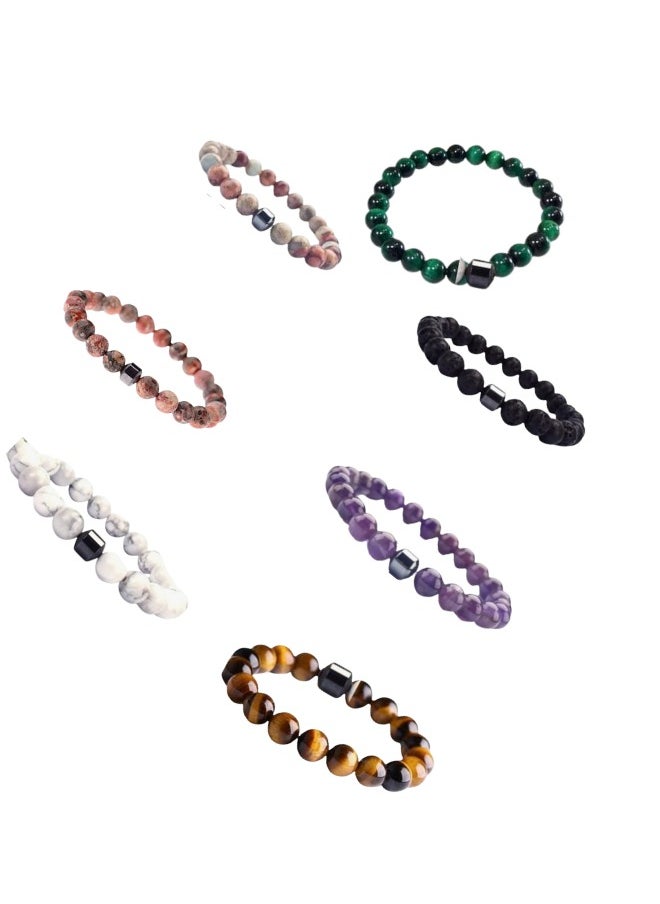 7PCS Stone Bracelets 8MM Natural Stones Beads Bracelets for Men Women Girls Jewelry One Size - multi - pzsku/Z7E5D2B6E18804189CB02Z/45/1741251926/69644d78-9b66-46c2-bac3-33e7d043b838