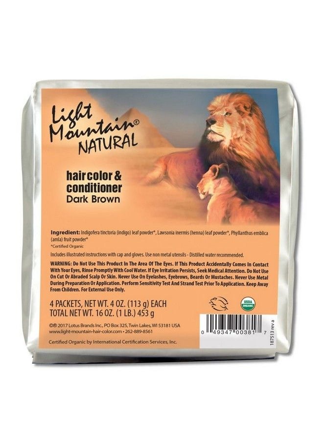 Light Mountain - Natural Hair Color Bulk Dark Brown 1 Pound 16 Ounce (900572) - Image 1