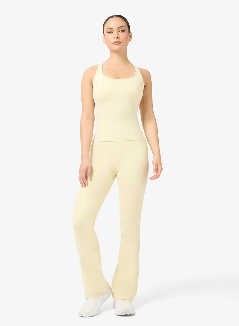 FRWD Soft Touch Racer Back Seamless Top & Flared Pant Set