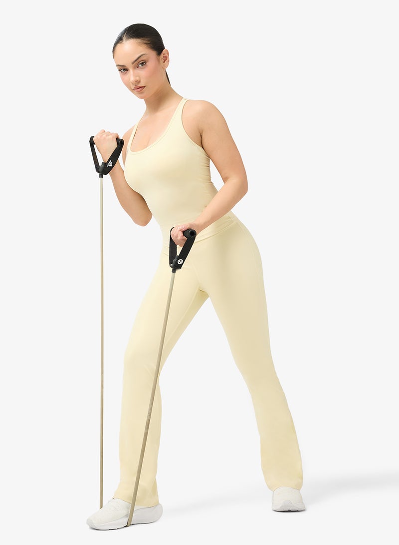 فورورد طقم توب بدون خياطة بظهر سباقي بلمسة ناعمة وبنطلون واسع - Image 5