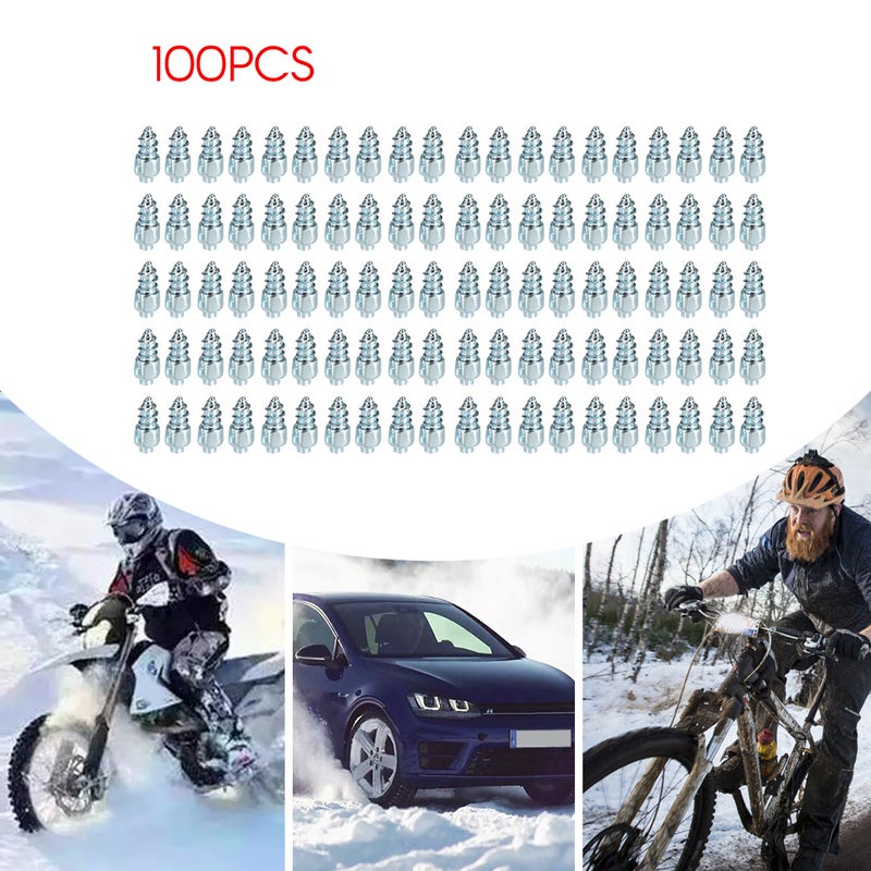 2019 New Model Snow Screw Tire Studs Anti Skid Falling Spikes Wheel Tyres 100PCs for Car Motorcycle Bicycle - Image 4