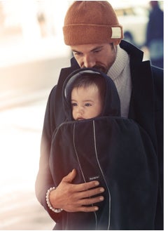 BABYBJORN غطاء حاملة الطفل باللون الأسود  - Image 4