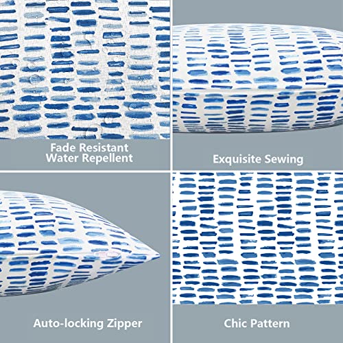 LVTXIII Outdoor Pillow Covers ONLY, Square Throw Pillow Covers, Modern Cushion Cases for Sofa Patio Couch Decoration 18 x 18 Inch, Pack of 2, Pebble Blue - Image 3