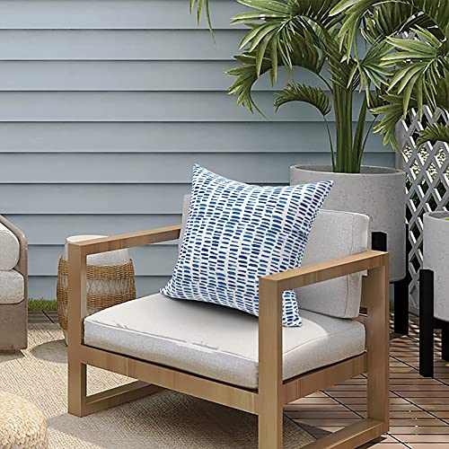 LVTXIII Outdoor Pillow Covers ONLY, Square Throw Pillow Covers, Modern Cushion Cases for Sofa Patio Couch Decoration 18 x 18 Inch, Pack of 2, Pebble Blue - Image 4