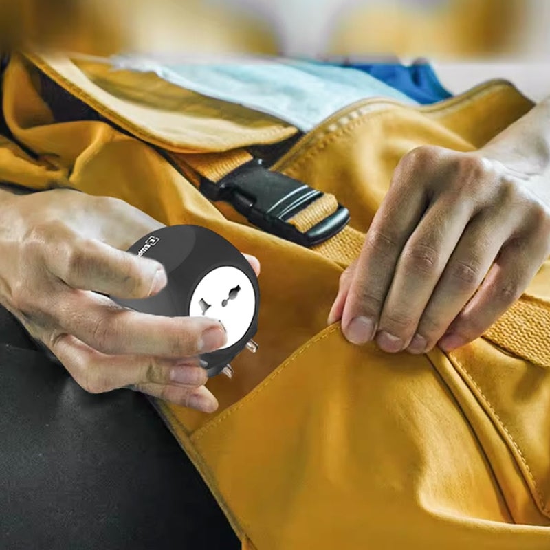 EMBOX مقبس متعدد الاستخدامات ستار كيوب (2.4 أ) مقابس عالمية ومؤشر LED، غطاء أمان 4 طرق لتمديد الطاقة للمكتب المنزلي، أسود - Image 5