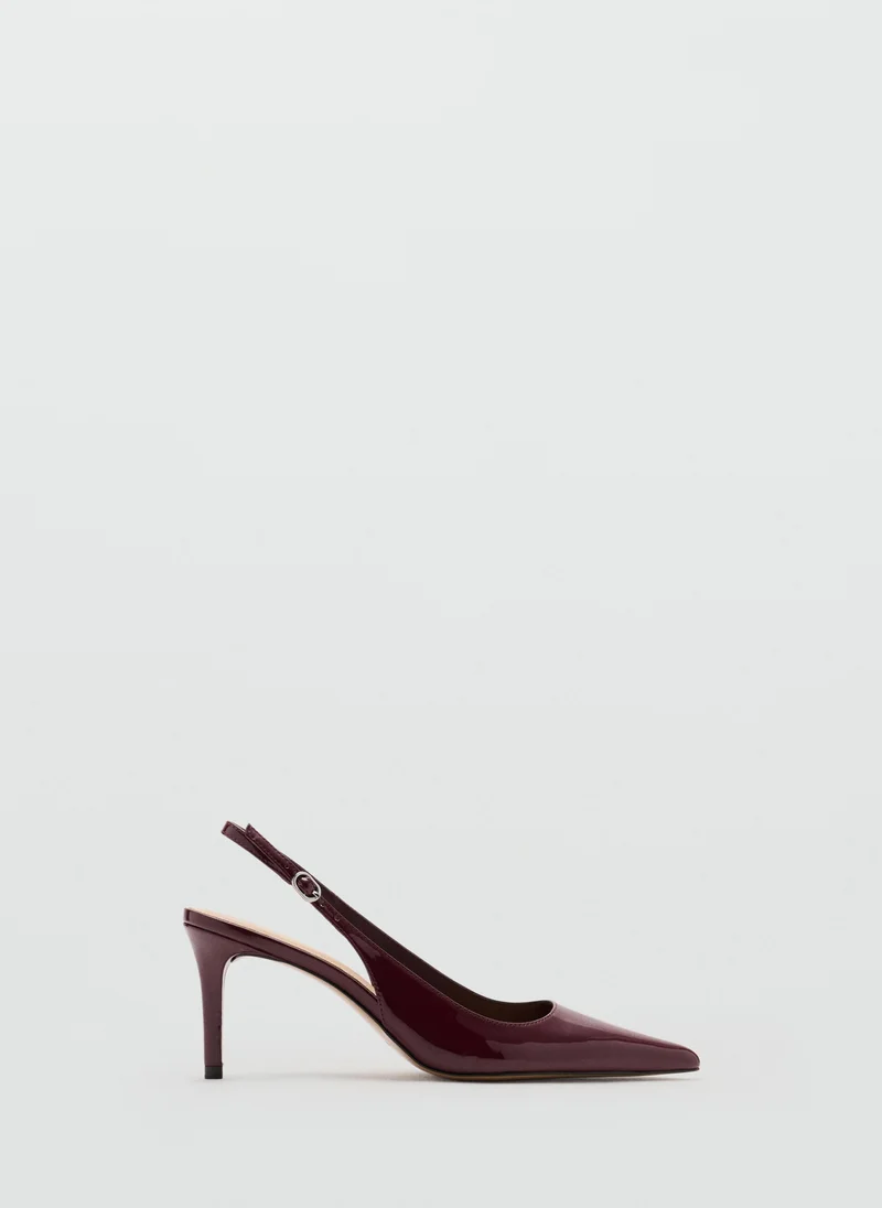 Patent Leather Pointed-Toe Court Shoes