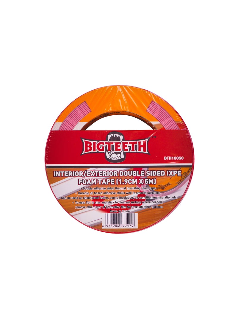 Interior/Exterior Double Sided IXPE Foam Tape 1.9cmx5m