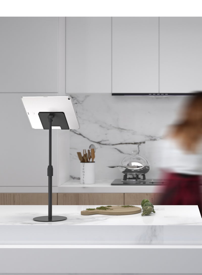 Skill Tech SH PAD30 04 Height Adjustable Tabletop Stand for Tablets & Phones, 4.7"-12.9" Screen, 1kg Load Capacity – Black - Image 2