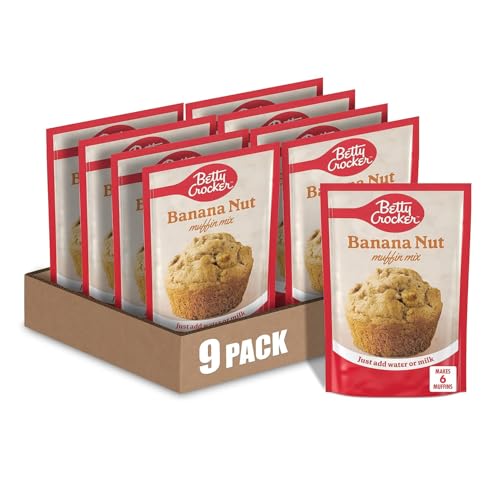 Betty Crocker Banana Nut Muffin Mix Made With Walnuts 64 oz Pack of 9 - Image 1
