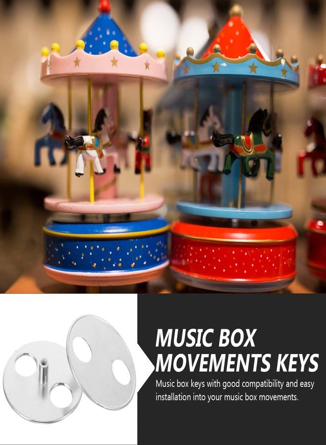 SUPVOX 2Pcs Music Box Replacement Parts: Metal Winding Key & Round Base Plate (55mm/2.16in) - DIY Repair Accessory for Wind-Up Music Box Mechanism - Image 4
